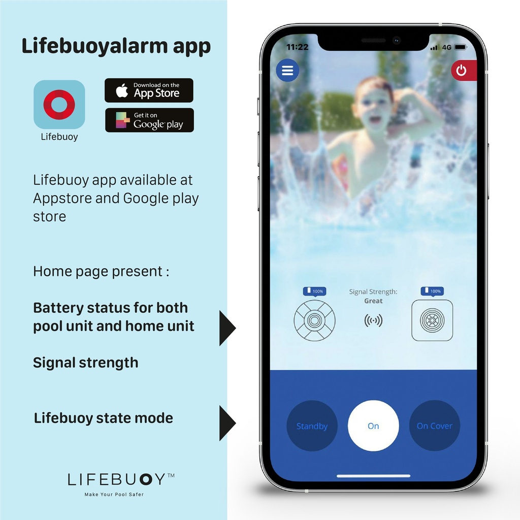 Lifebuoy Pool Alarm System | B07DJVWVF8