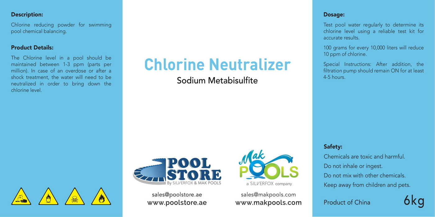 in the swim pool water chlorine neutralizer