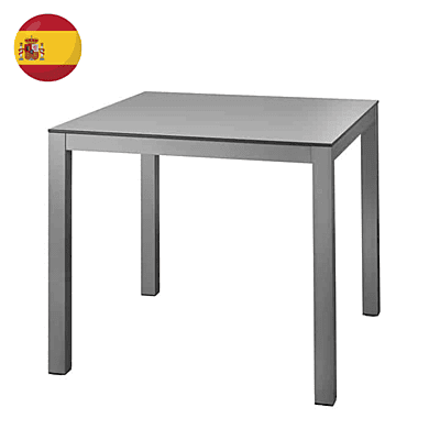 Brunei Table | Aluminium Frame | Silver HPL Table Top | 130x80 cm | BRM-R13/ALT-PL | Balliu