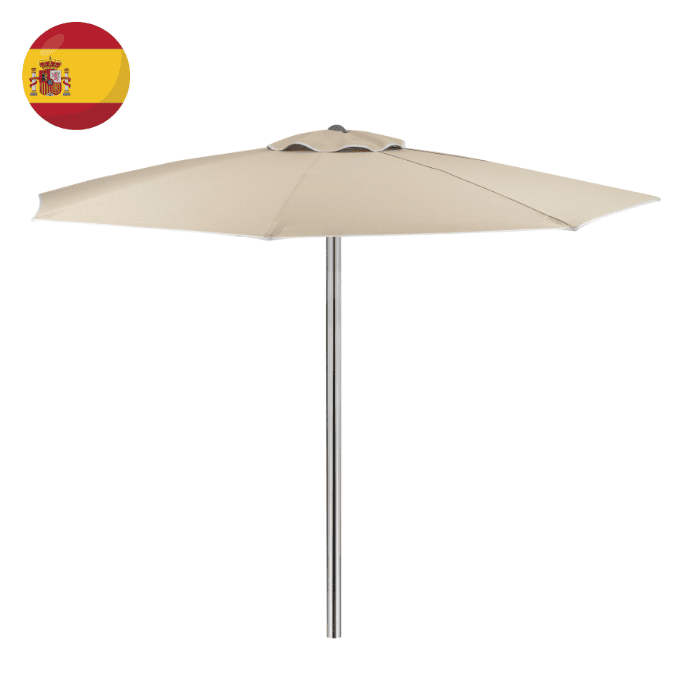 Pamela Sun Umbrella | Polyamide Stick | Khaki Fabric | 200 cm Dia | PAP-20- PA-16/00 | Balliu Pamela Sun Umbrella | Polyamide Stick | Khaki Fabric | 200 cm Dia | PAP-20- PA-16/00 | Balliu