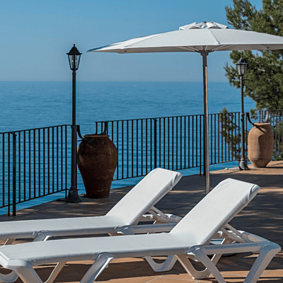 Ocean Sun Umbrella | White Fabric | 200 cm Dia | OCP-20-07/00 | Balliu