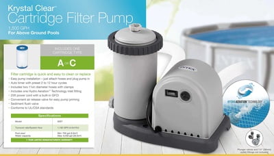 Intex Filter Pump 1500 GPH - 28636 Intex Filter Pump 1500 GPH - 28636