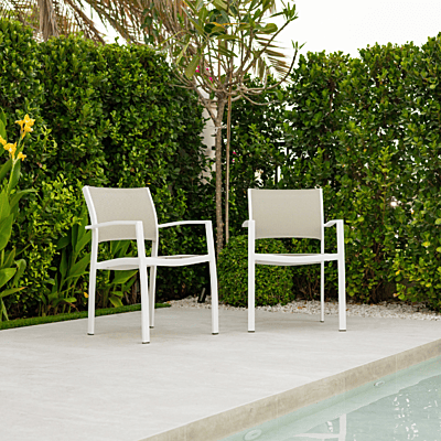 Etna Chair With Arms | White | Ash Fabric | ETS-B/BLT-38/00 | Balliu