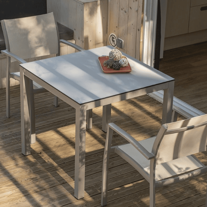 Brunei Table | White Aluminium Frame | White HPL Table Top | 130x80 cm | BRM-R13/BLTMO | Balliu Brunei Table | White Aluminium Frame | White HPL Table Top | 130x80 cm | BRM-R13/BLTMO | Balliu