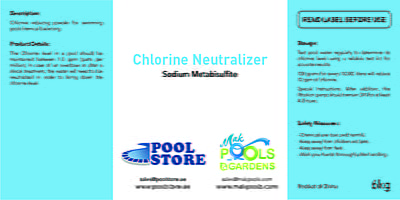 Chlorine Neutralizer | 6 Kg Can | HS Code: 28321000 | Brand: Generic | Origin: China