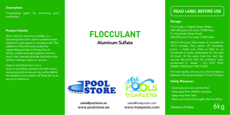 Flocculant Aluminum Sulphate | 6 Kgs | HS Code: 28332200 | Brand: Generic | Origin: Turkey