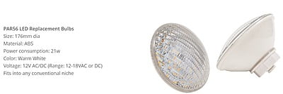 Underwater LED Bulb | Par56 | 21W | Warm White