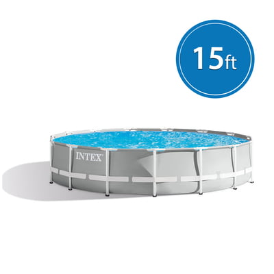 Intex Pool Round Prism Frame Set 15ft (457X122) (Grey) - 26726
