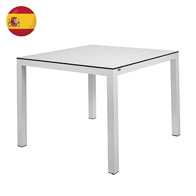 Brunei Table | White Aluminium Frame | White HPL Table Top | 130x80 cm | BRM-R13/BLTMO | Balliu