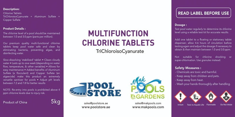 Multifunction Chlorine Tablets | 5 kg Bucket