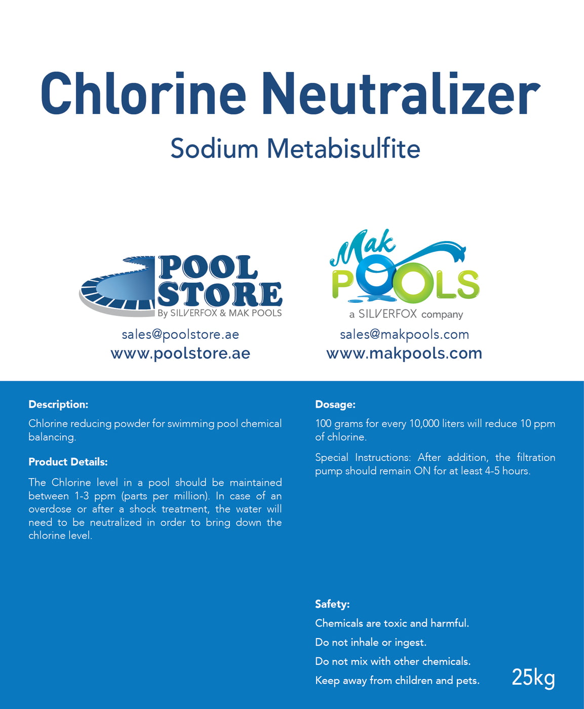 Swimming Pool Chlorine Neutralizer